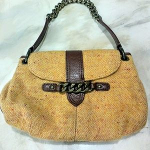 J.Crew tweed leather small chain purse